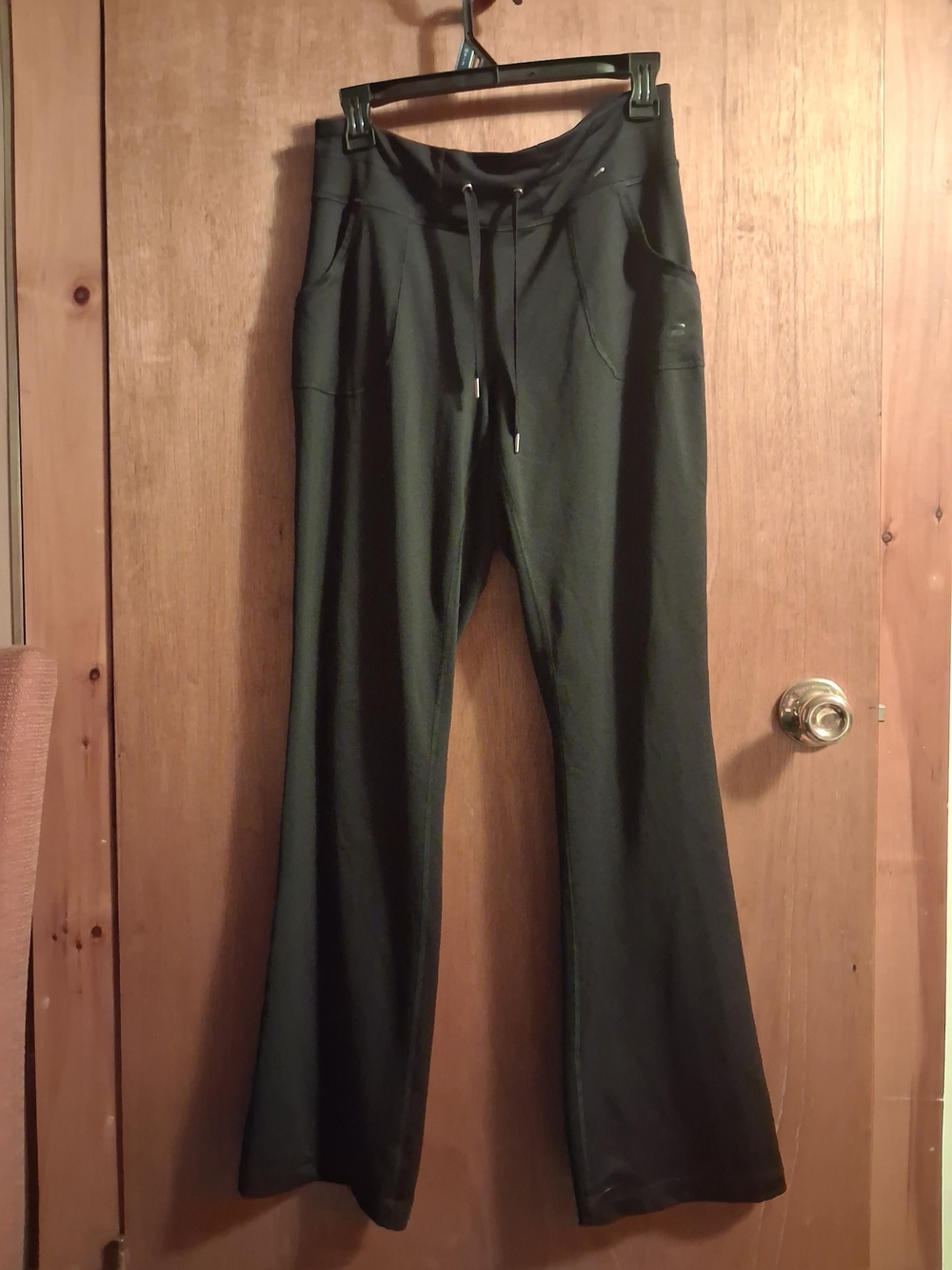Fila Black Flare Drawstring Pants